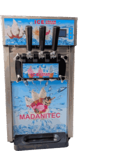 Mesin soft ice cream maker double compressor dengan tiga tuas untuk rasa lebih banyak