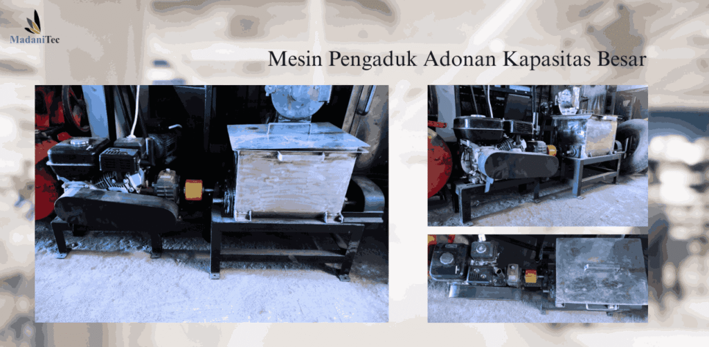 Mesin Pengaduk Adonan Tepung Bakso dan Cilok Kapasitas Besar Mesin Pengaduk Adonan Tepung Roti, Cilok, dan Bakso Kapasitas Besar