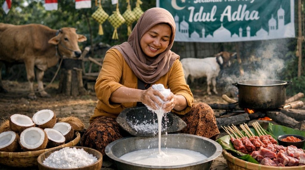 Membuat Santan di Hari Raya